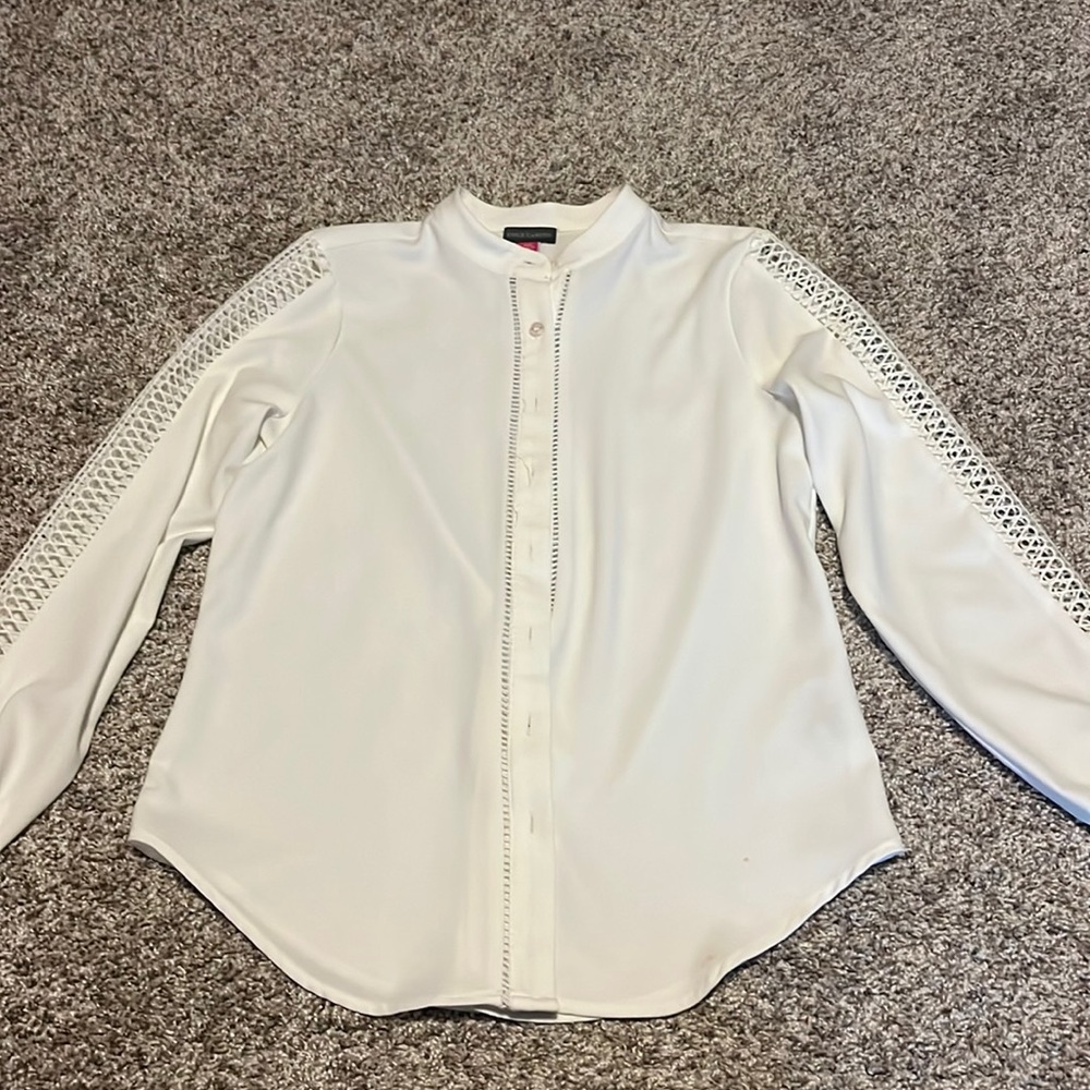 Vince Camuto embellished sleeve top